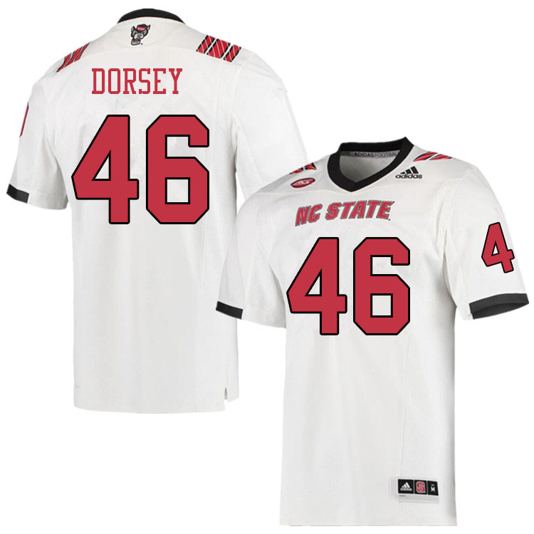 Men #46 Levi Dorsey NC State Wolfpack College Football Jerseys Sale-White - Click Image to Close